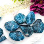 Blue Apatite Tumble (Semi-Polished) | Natural Blue Apatite Crystal | Inner Nurture