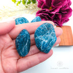 Blue Apatite Tumble (Semi-Polished) | Natural Blue Apatite Crystal | Inner Nurture