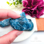 Blue Apatite Tumble (Semi-Polished) | Natural Blue Apatite Crystal | Inner Nurture