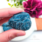 Blue Apatite Tumble (Semi-Polished) | Natural Blue Apatite Crystal | Inner Nurture