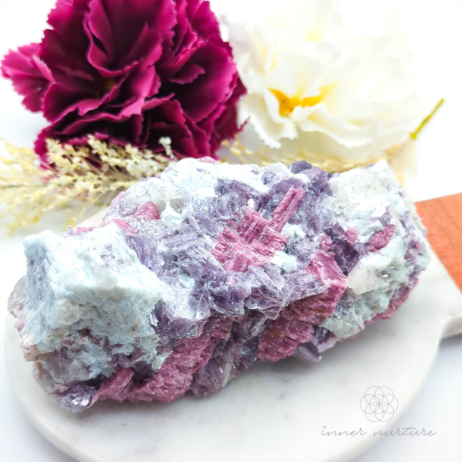 Pink Tourmaline Specimen #2 | Raw Rubellite Crystal (In Matrix) Australia | Inner Nurture