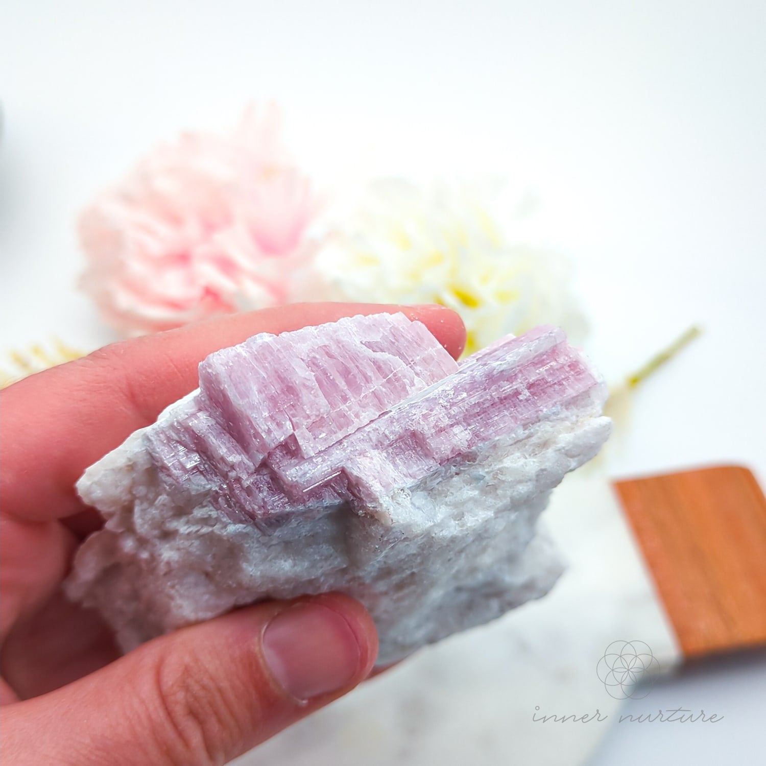 Pink Tourmaline Specimen #8 | Raw Rubellite Crystal (In Matrix) Australia | Inner Nurture