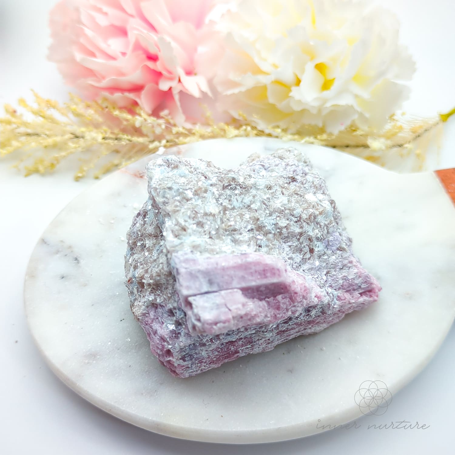 Pink Tourmaline Specimen #10 | Raw Rubellite Crystal (In Matrix) Australia | Inner Nurture