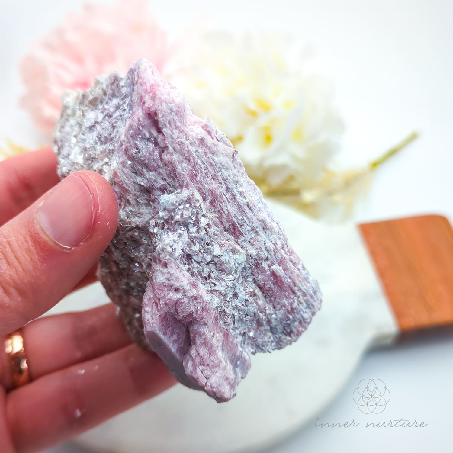 Pink Tourmaline Specimen #10 | Raw Rubellite Crystal (In Matrix) Australia | Inner Nurture