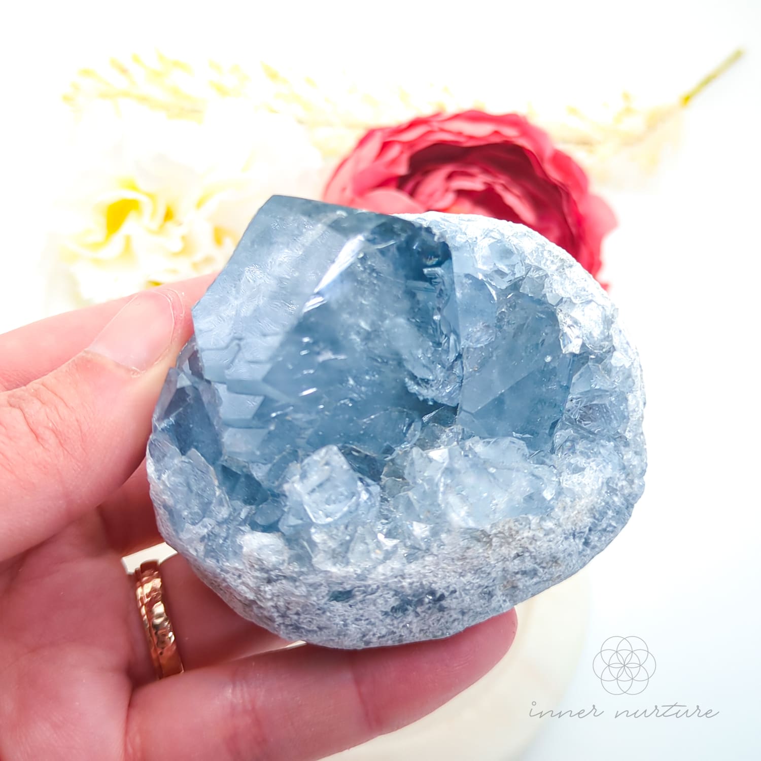 Celestite Cluster #1 | Natural Celestite Specimen Australia | Inner Nurture