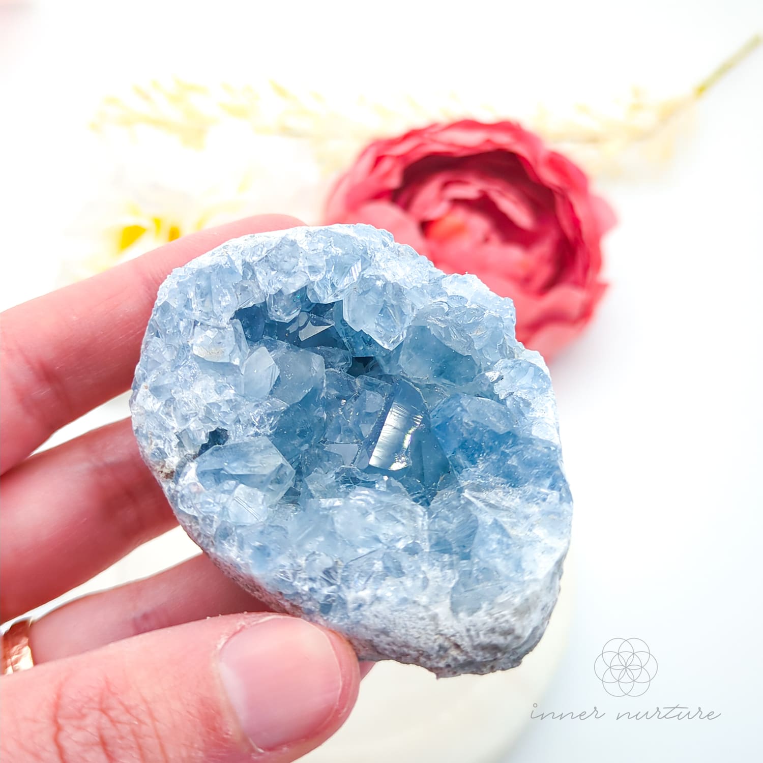 Celestite Cluster #2 | Natural Celestite Specimen Australia | Inner Nurture