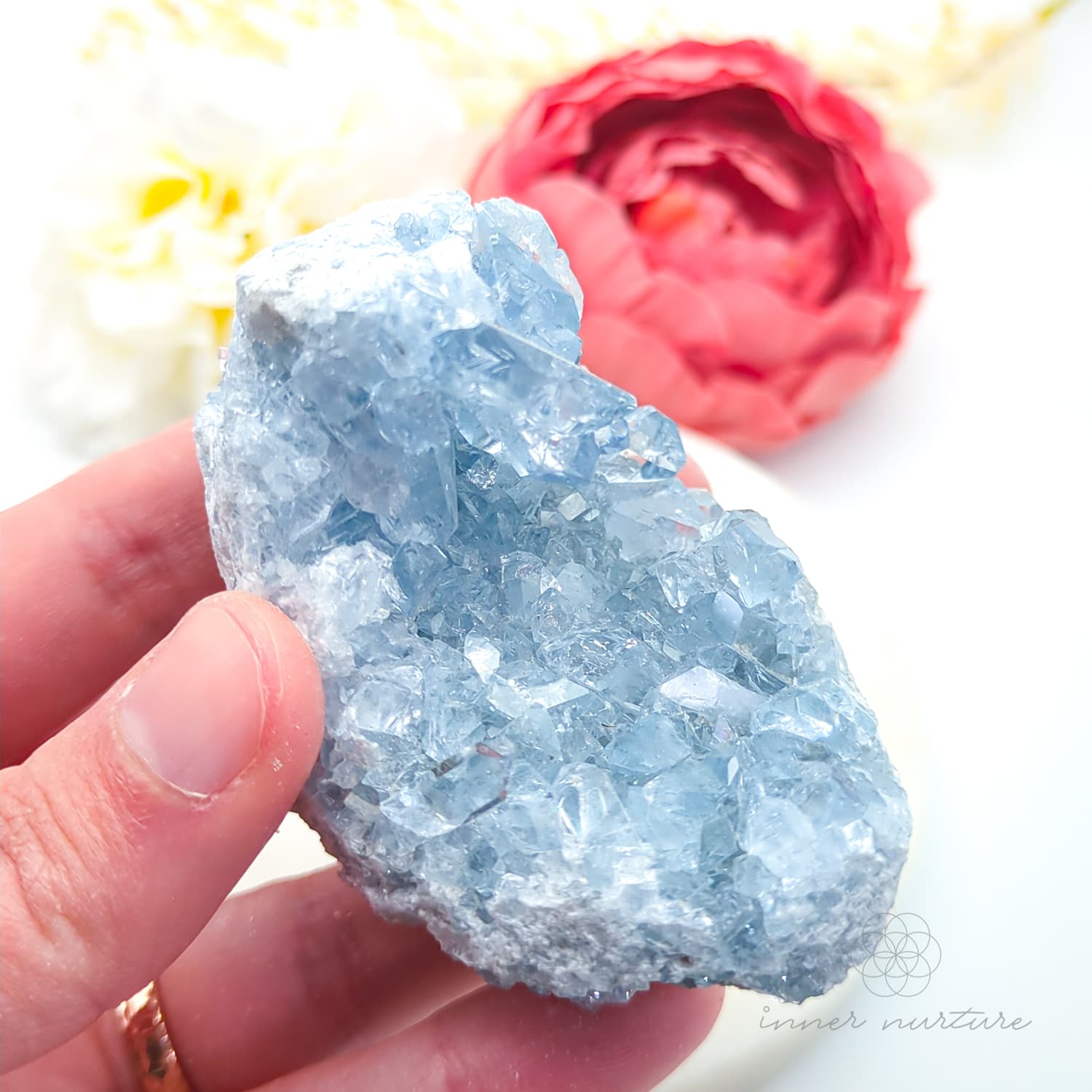 Celestite Cluster #8 | Natural Celestite Specimen Australia | Inner Nurture