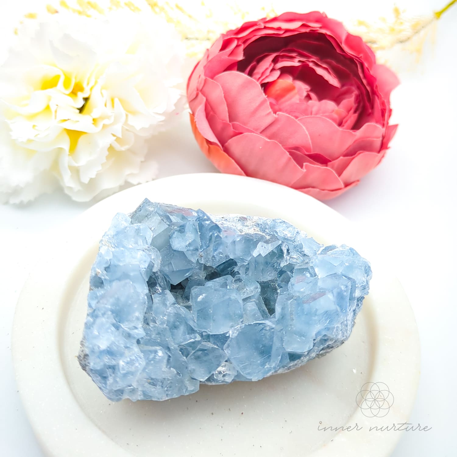 Celestite Cluster #9 | Natural Celestite Specimen Australia | Inner Nurture