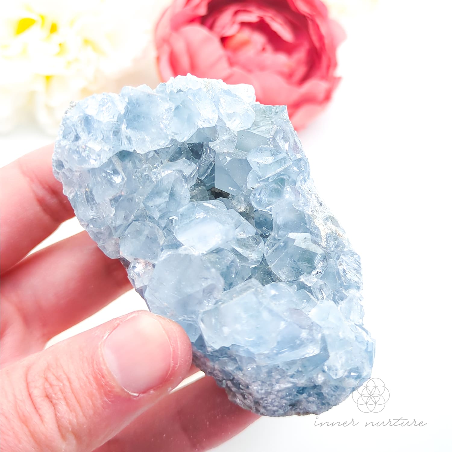 Celestite Cluster #9 | Natural Celestite Specimen Australia | Inner Nurture