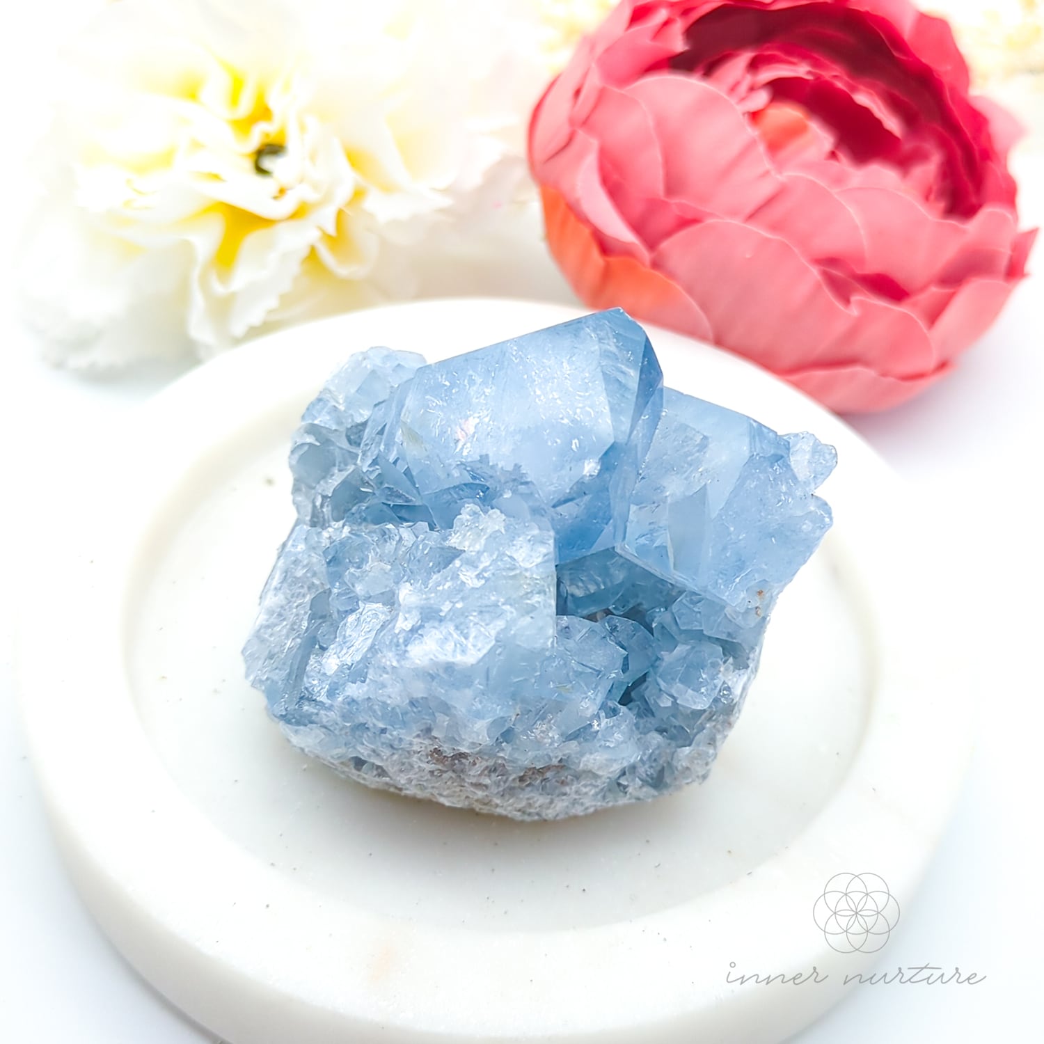 Celestite Cluster #10 | Natural Celestite Specimen Australia | Inner Nurture