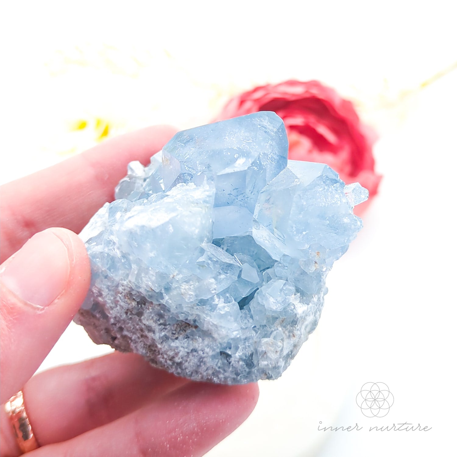 Celestite Cluster #10 | Natural Celestite Specimen Australia | Inner Nurture