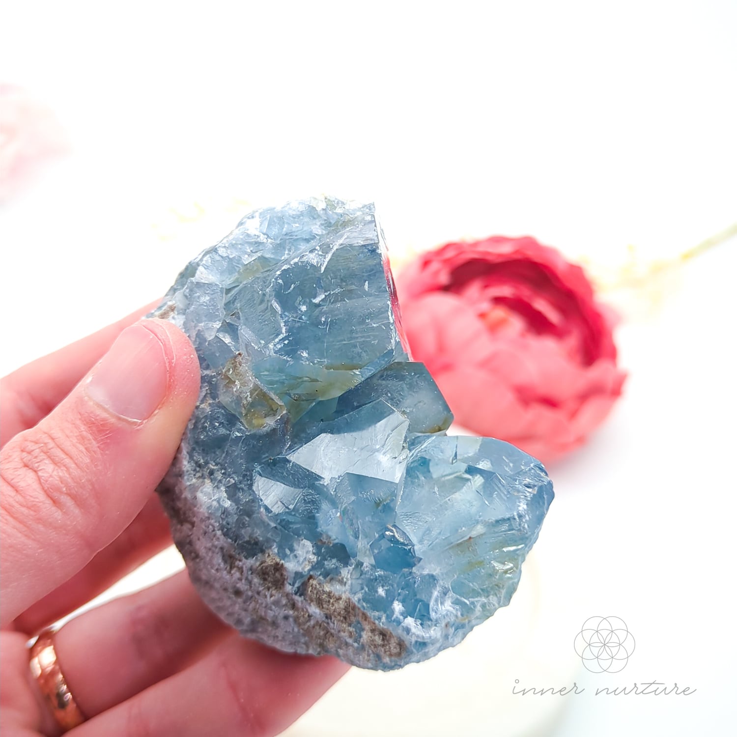Celestite Cluster #12 | Natural Celestite Specimen Australia | Inner Nurture