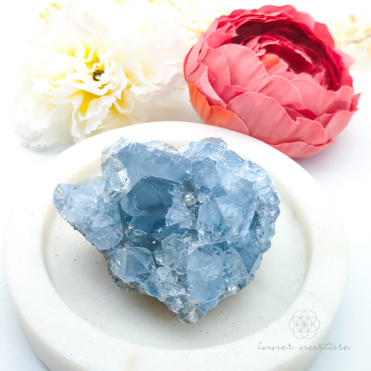 Celestite Cluster #13 | Natural Celestite Specimen Australia | Inner Nurture