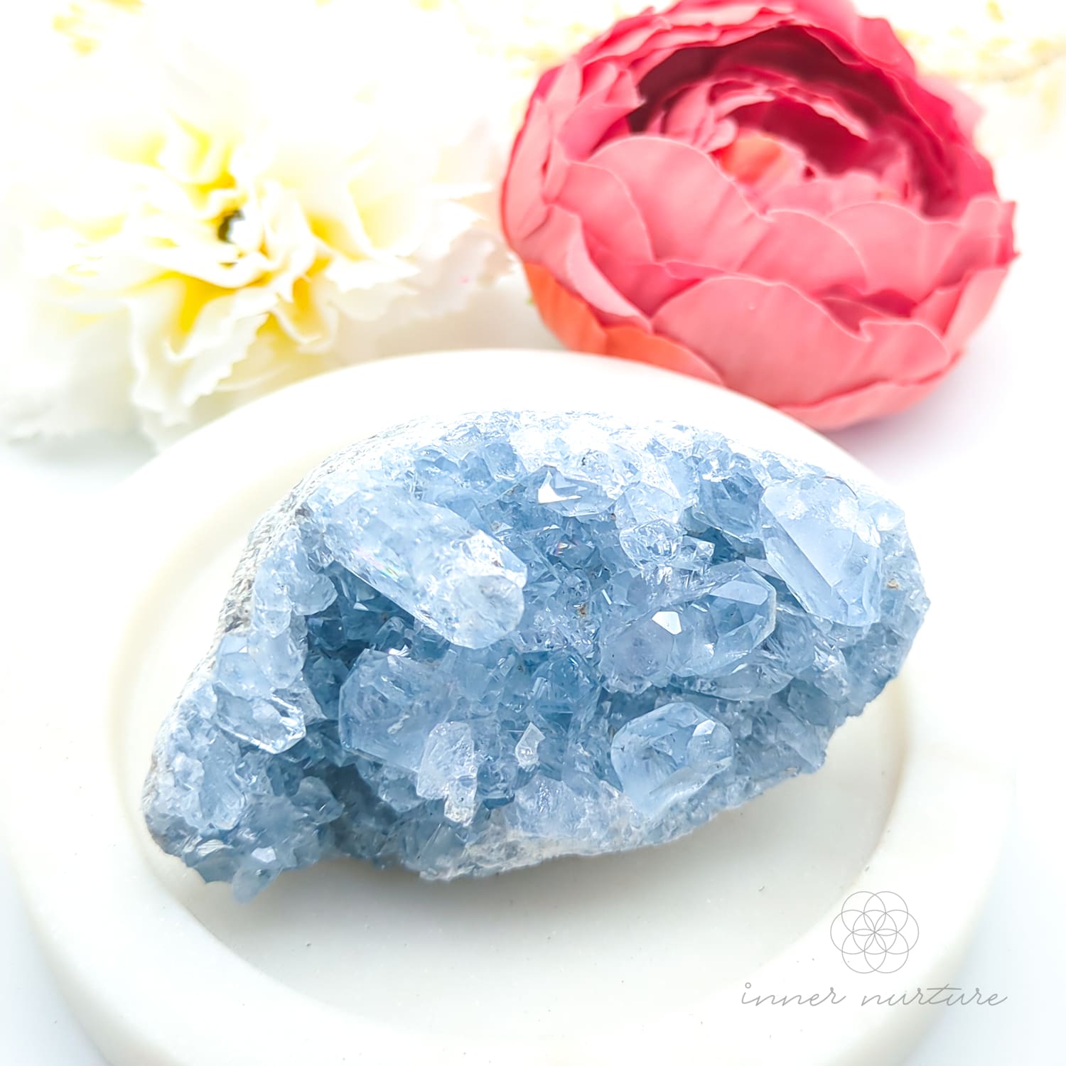 Celestite Cluster #16 | Natural Celestite Specimen Australia | Inner Nurture