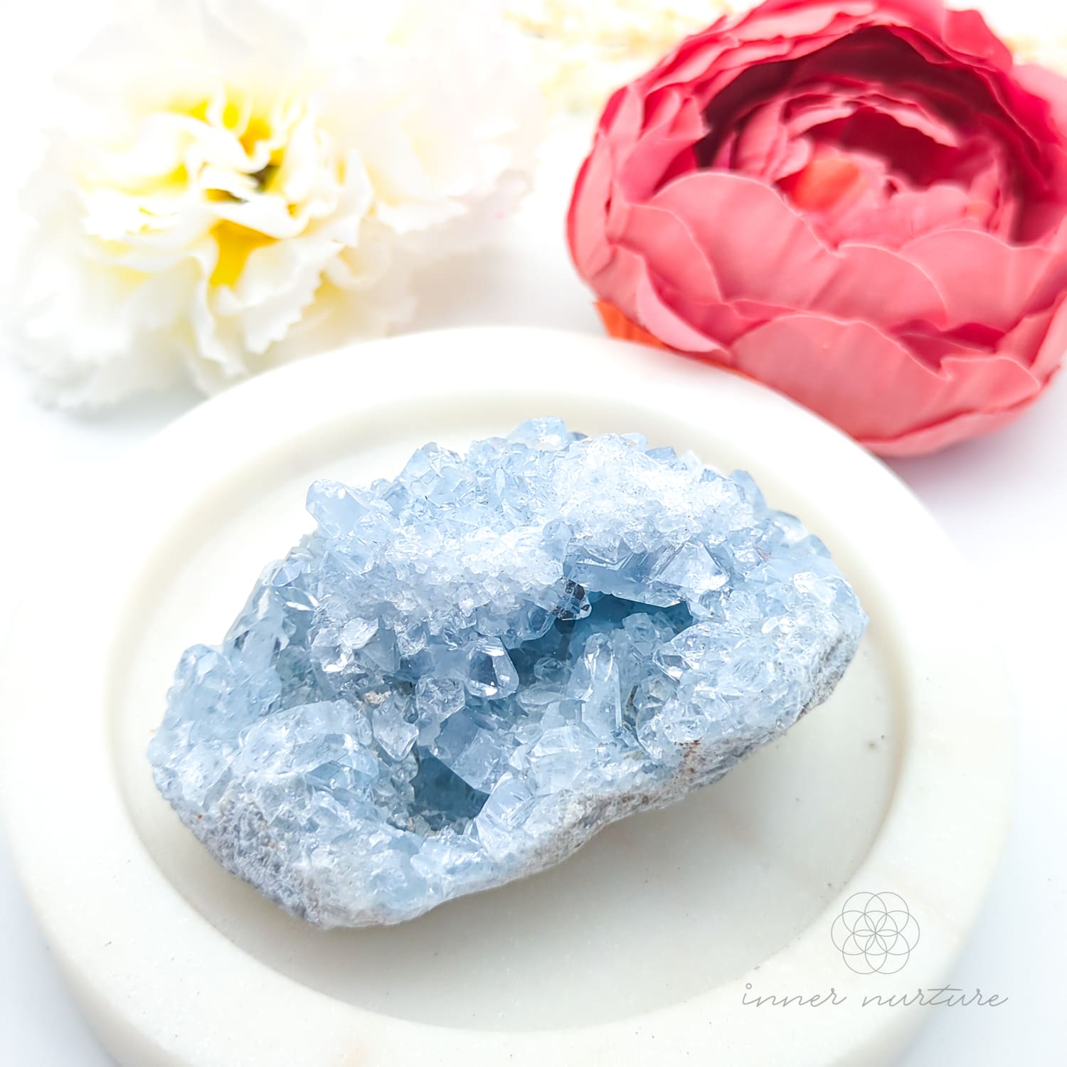 Celestite Cluster #21 | Natural Celestite Specimen Australia | Inner Nurture