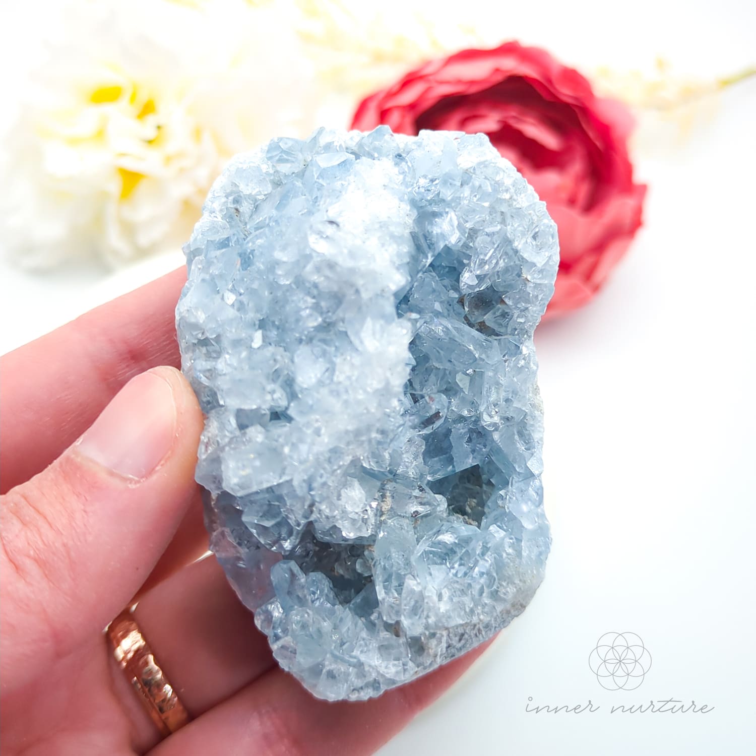 Celestite Cluster #21 | Natural Celestite Specimen Australia | Inner Nurture