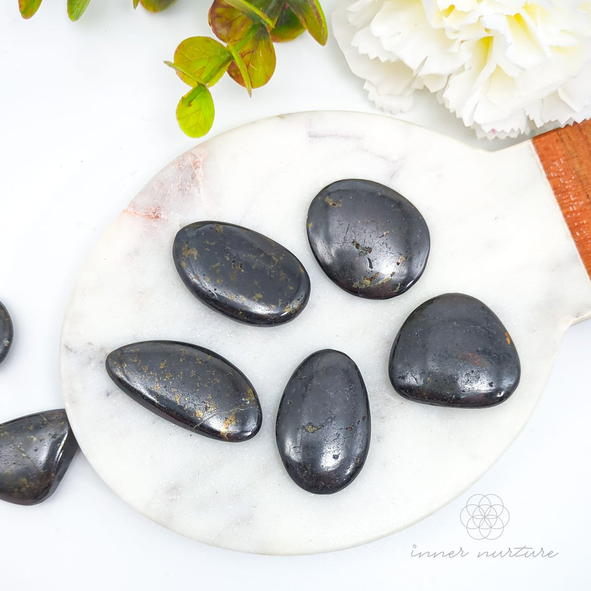 Hematite Palm Stone (Mini) | Shop Crystals Online Australia - Inner Nurture