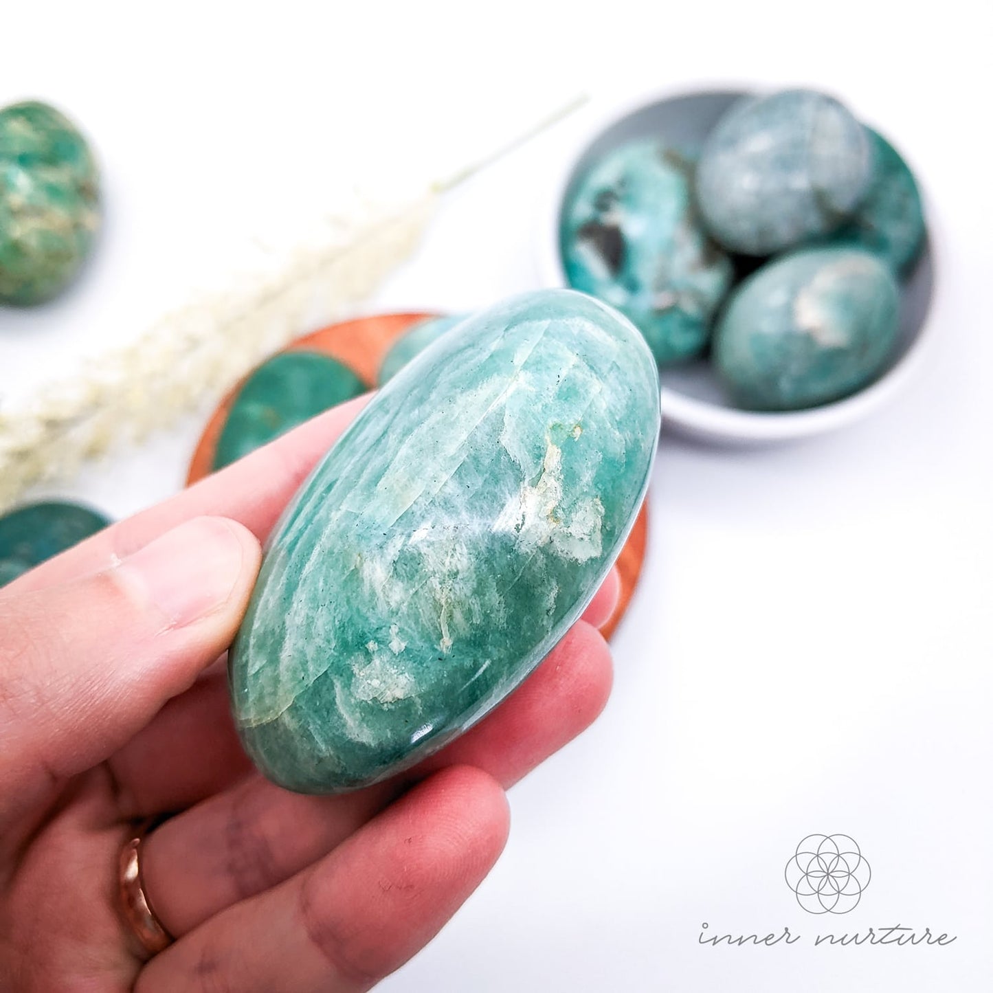 Amazonite Palm Stone | Crystal Shop Australia - Inner Nurture