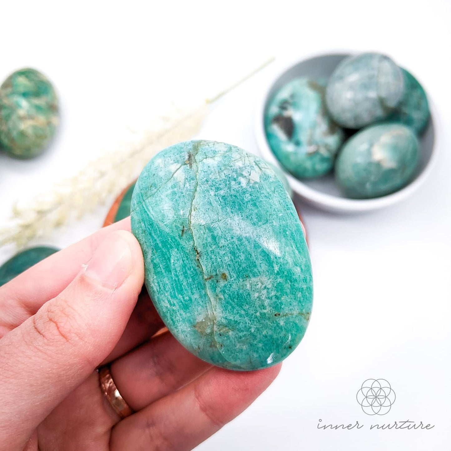 Amazonite Palm Stone | Crystal Shop Australia - Inner Nurture