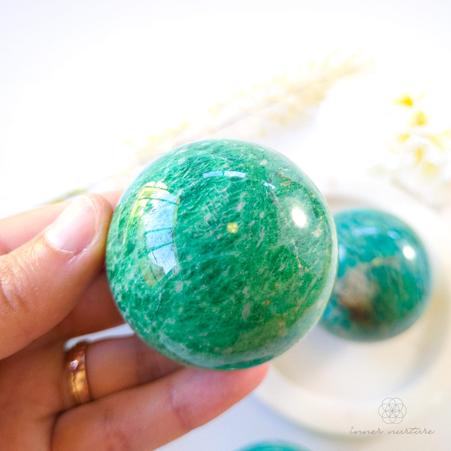 Amazonite Sphere - 4.5-5cm Inner Nurture Australia