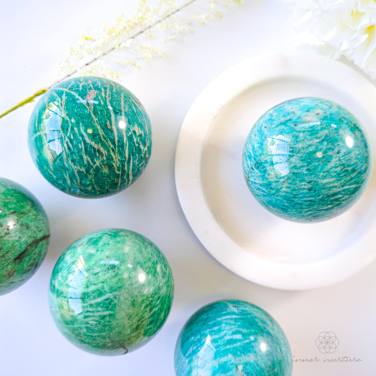 Amazonite Sphere - 4.5-5cm Inner Nurture Australia