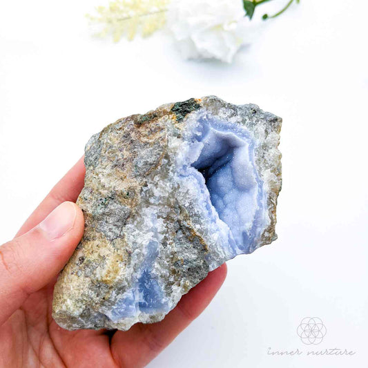 Blue Lace Agate Geode | #12
