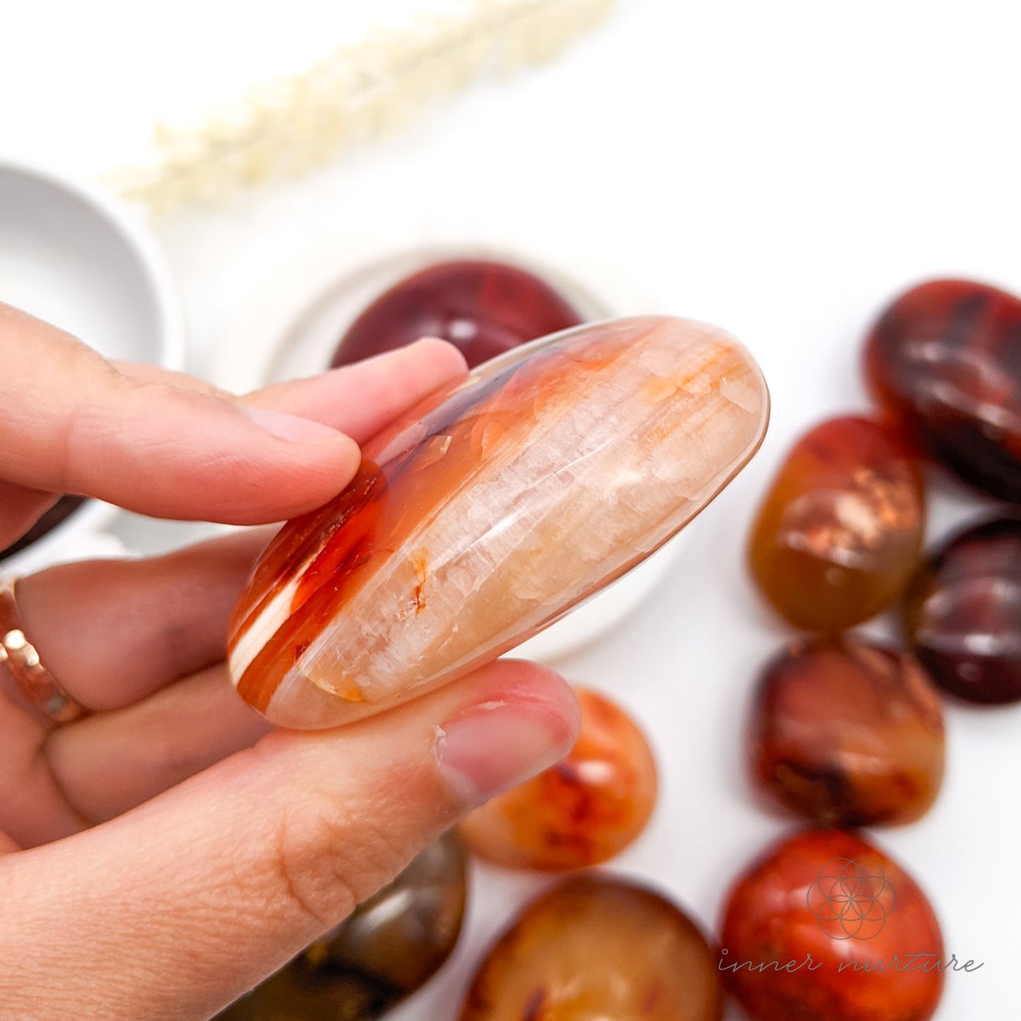 Carnelian Palm Stone | Crystal Shop Australia - Inner Nurture