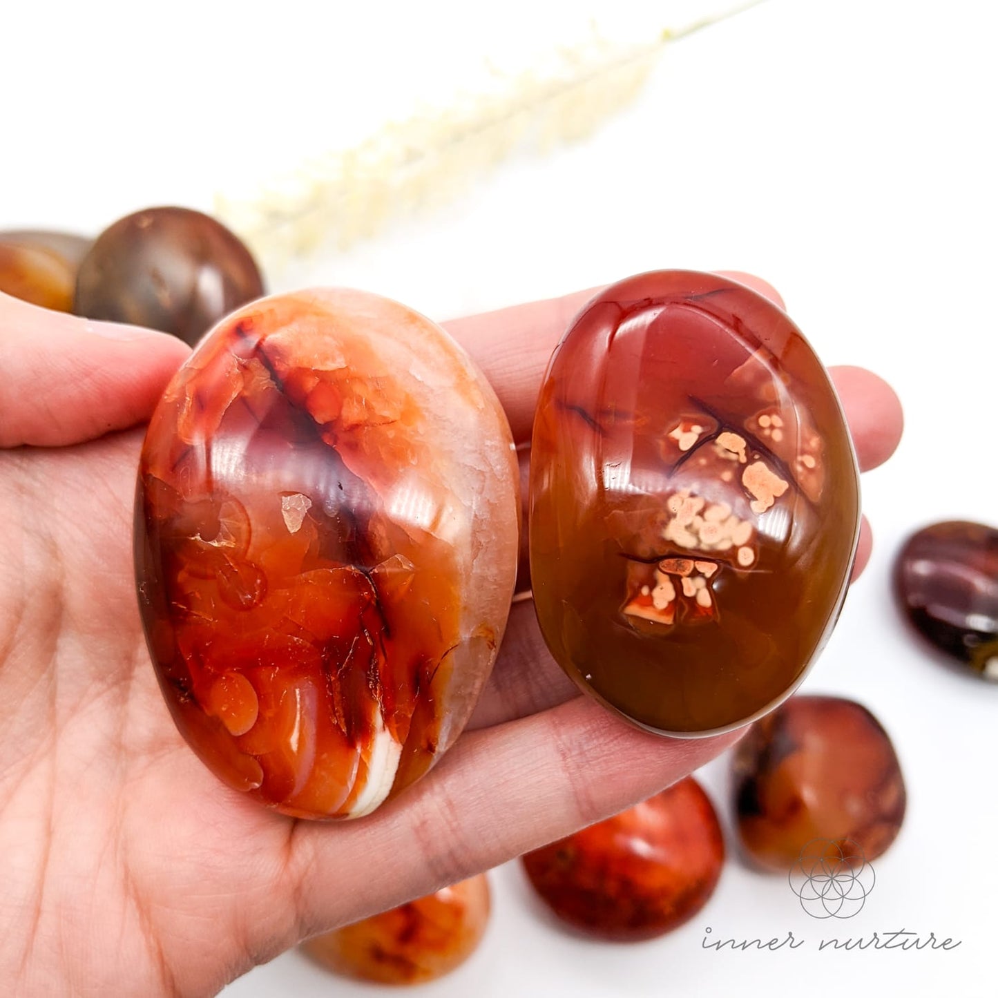 Carnelian Palm Stone | Crystal Shop Australia - Inner Nurture