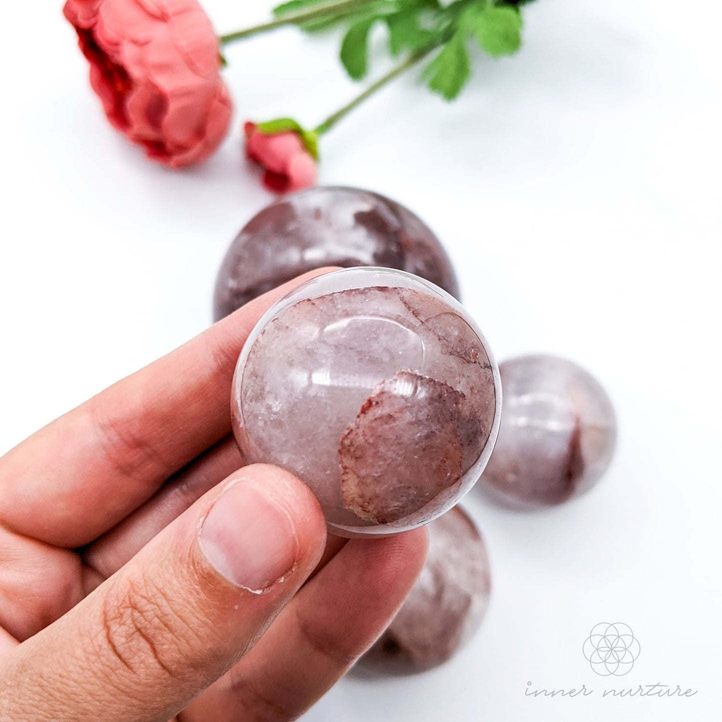 Fire Quartz (Hematoid Quartz) Sphere - Inner Nurture Australia