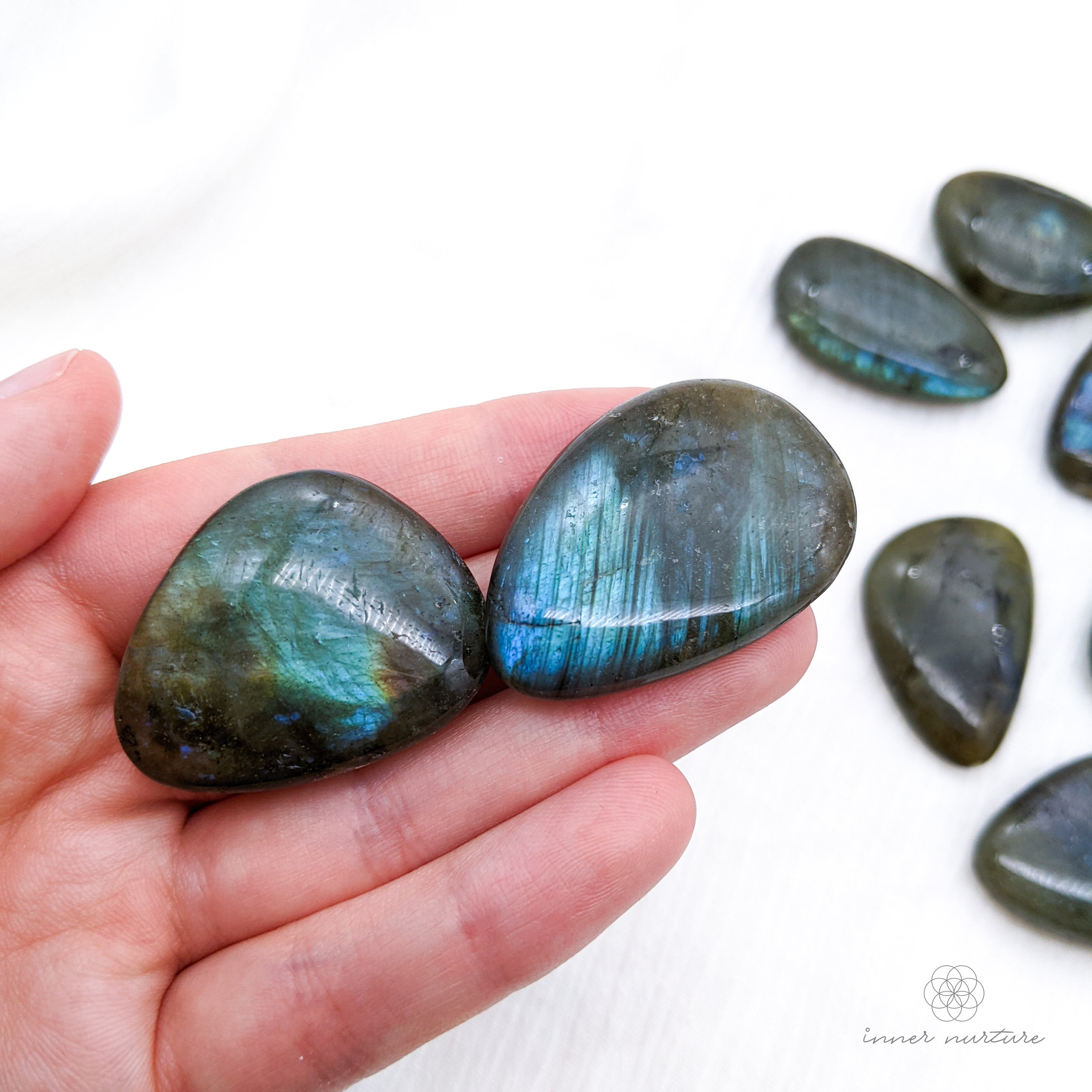 Labradorite Palm Stone - Small