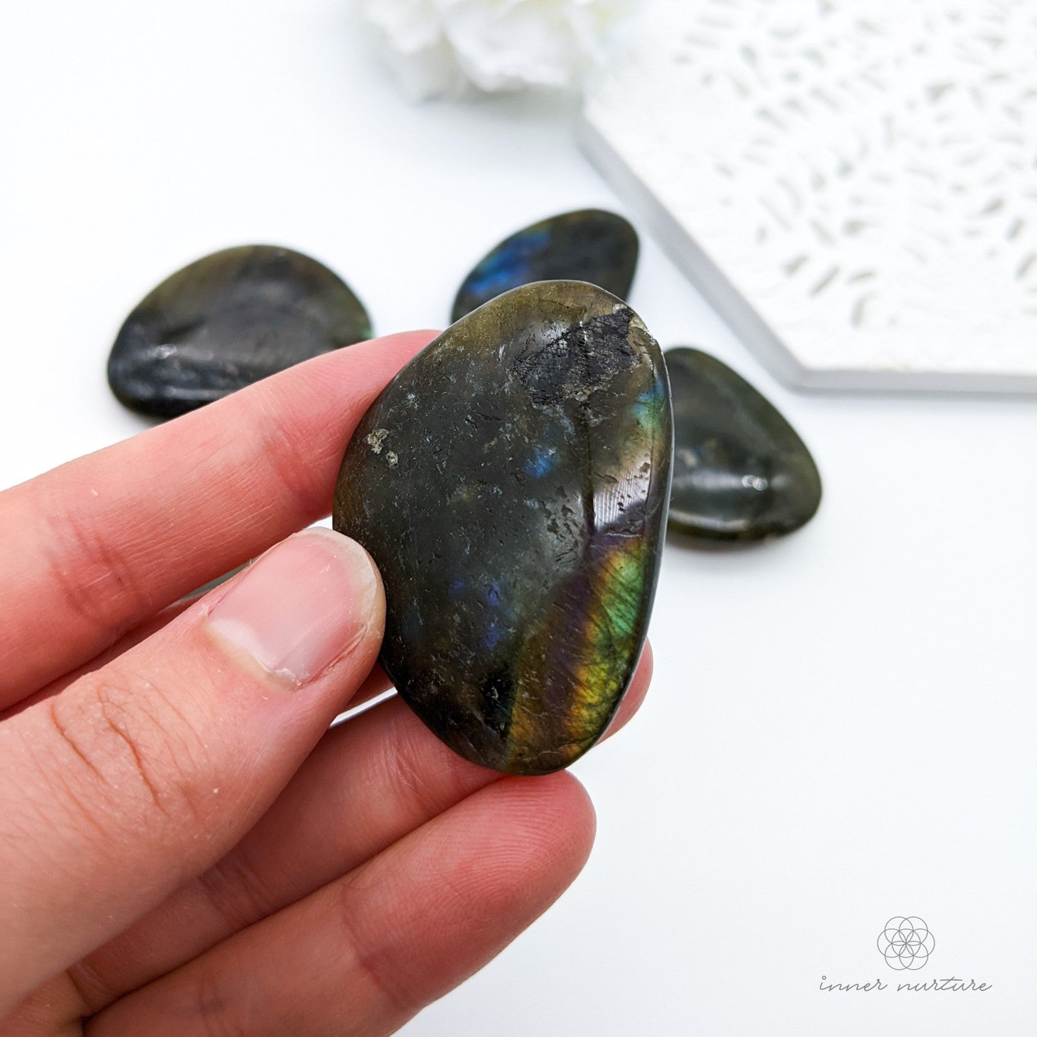 Labradorite Palm Stone - Small