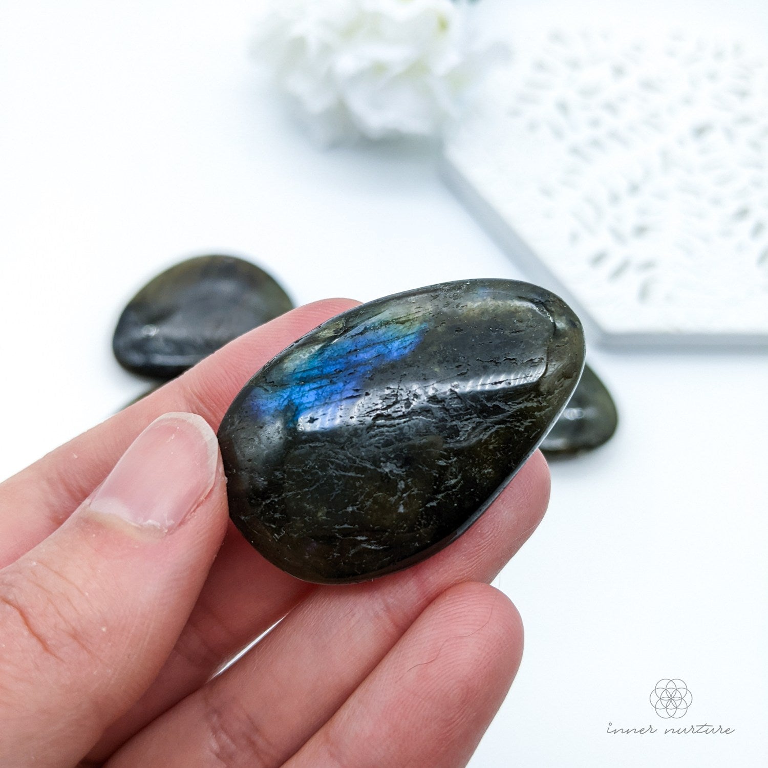 Labradorite Palm Stone - Small