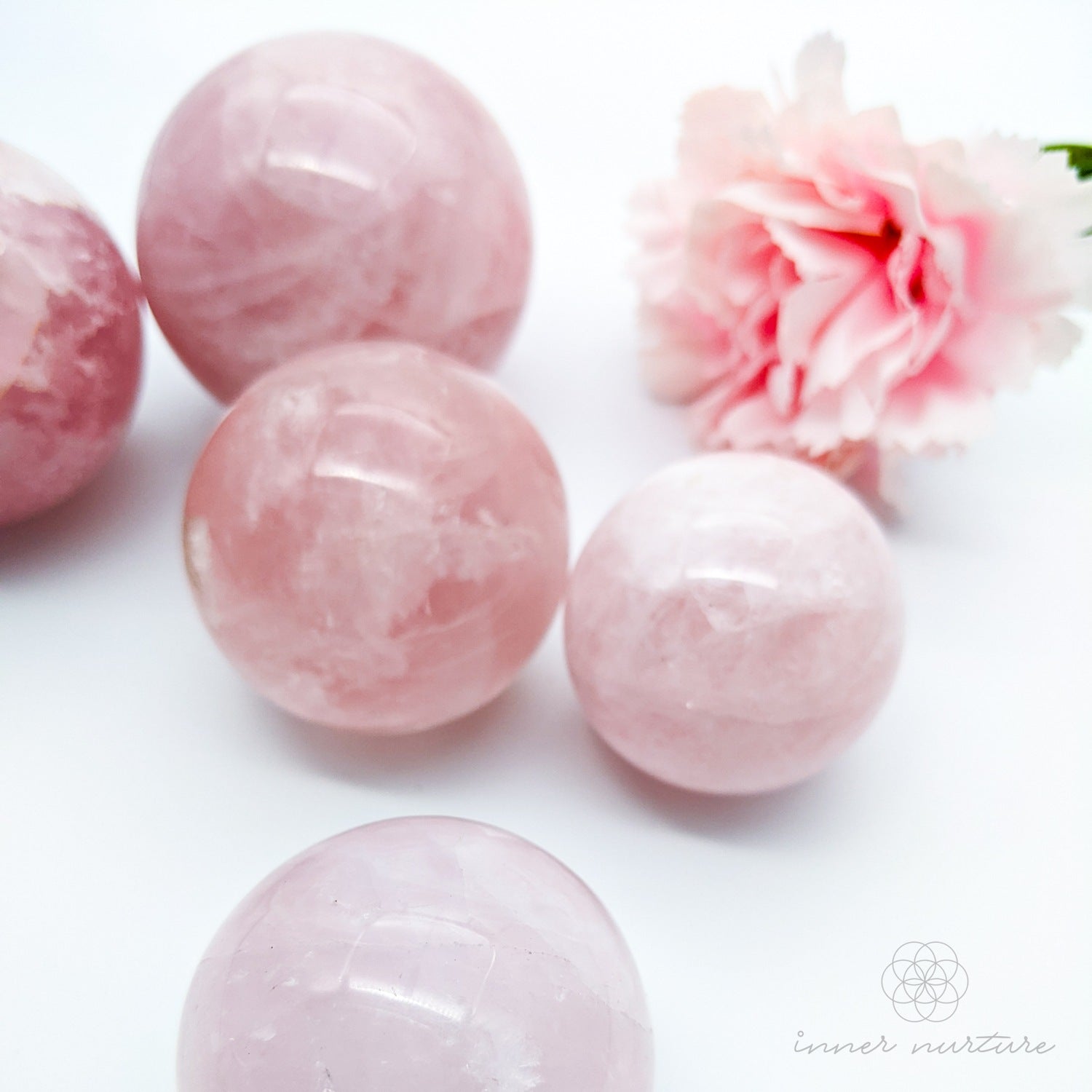 Rose Quartz Sphere - Beautiful Healing Crystals Australia | Inner Nurture - Consciously Sourced