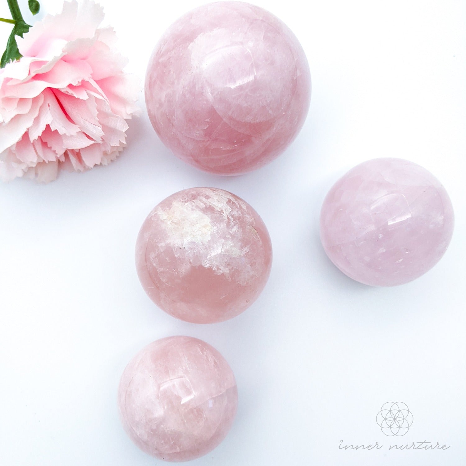 Rose Quartz Sphere | Crystal Shop Australia - Inner Nurture