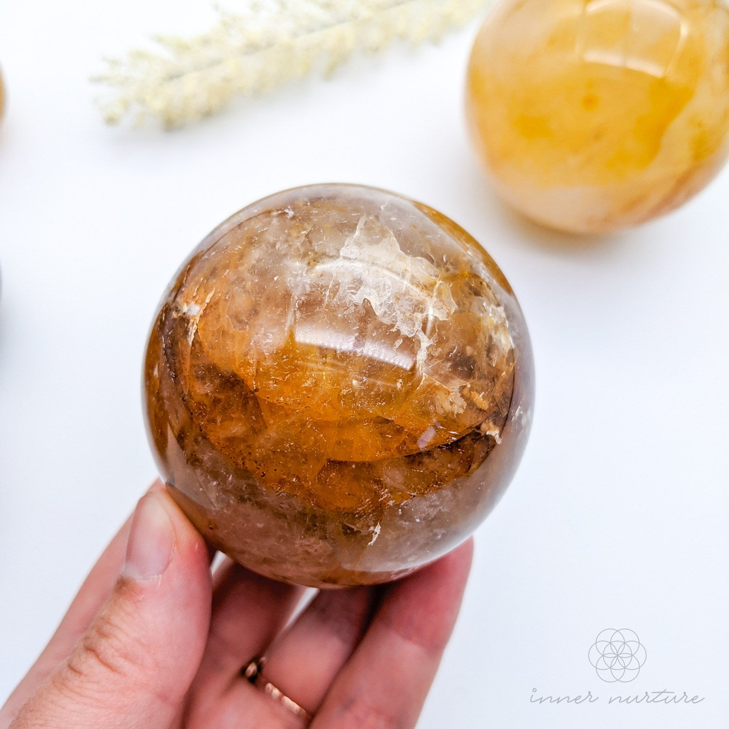 Golden Healer Sphere - Beautiful Healing Crystals Australia | Inner Nurture