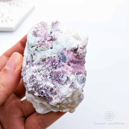 Pink Tourmaline Rough (In Matrix) | 180g - Beautiful, High Vibe Crystals Australia