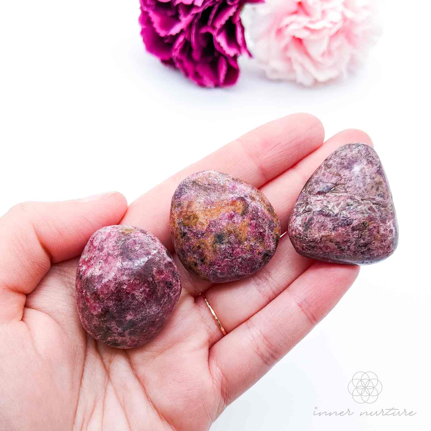 Rhodonite Palm Stone - Crystals Australia | Buy Crystals Online