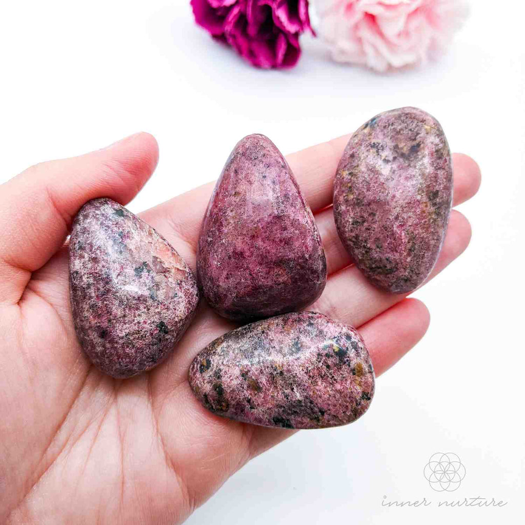 Rhodonite Palm Stone - Crystals Australia | Buy Crystals Online