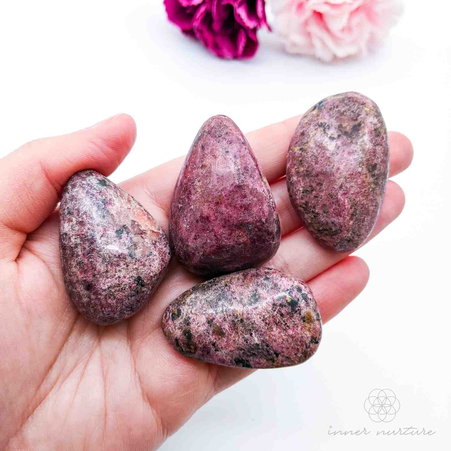 Rhodonite Palm Stone - Crystals Australia | Buy Crystals Online