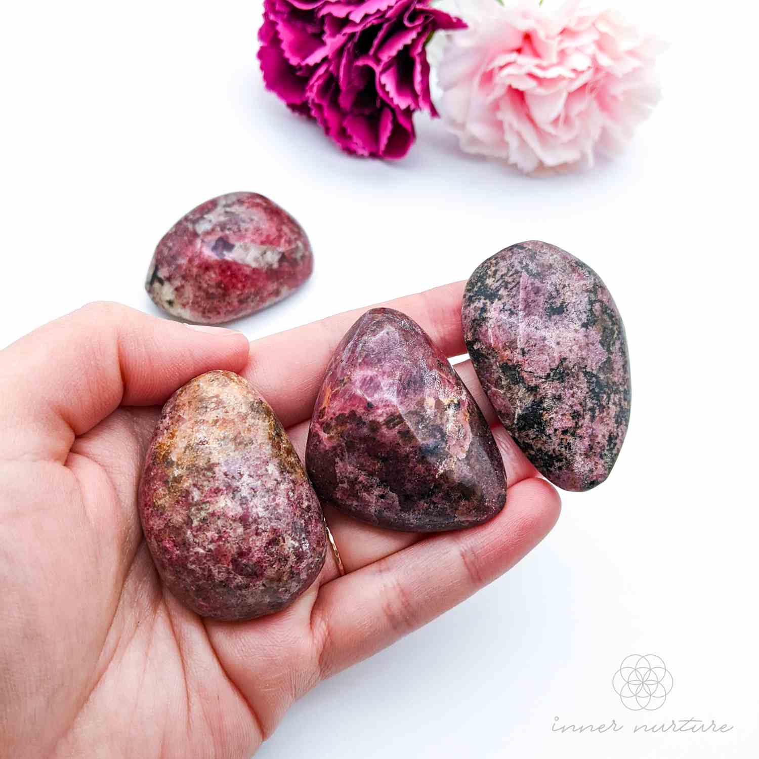 Rhodonite Palm Stone - Crystals Australia | Buy Crystals Online