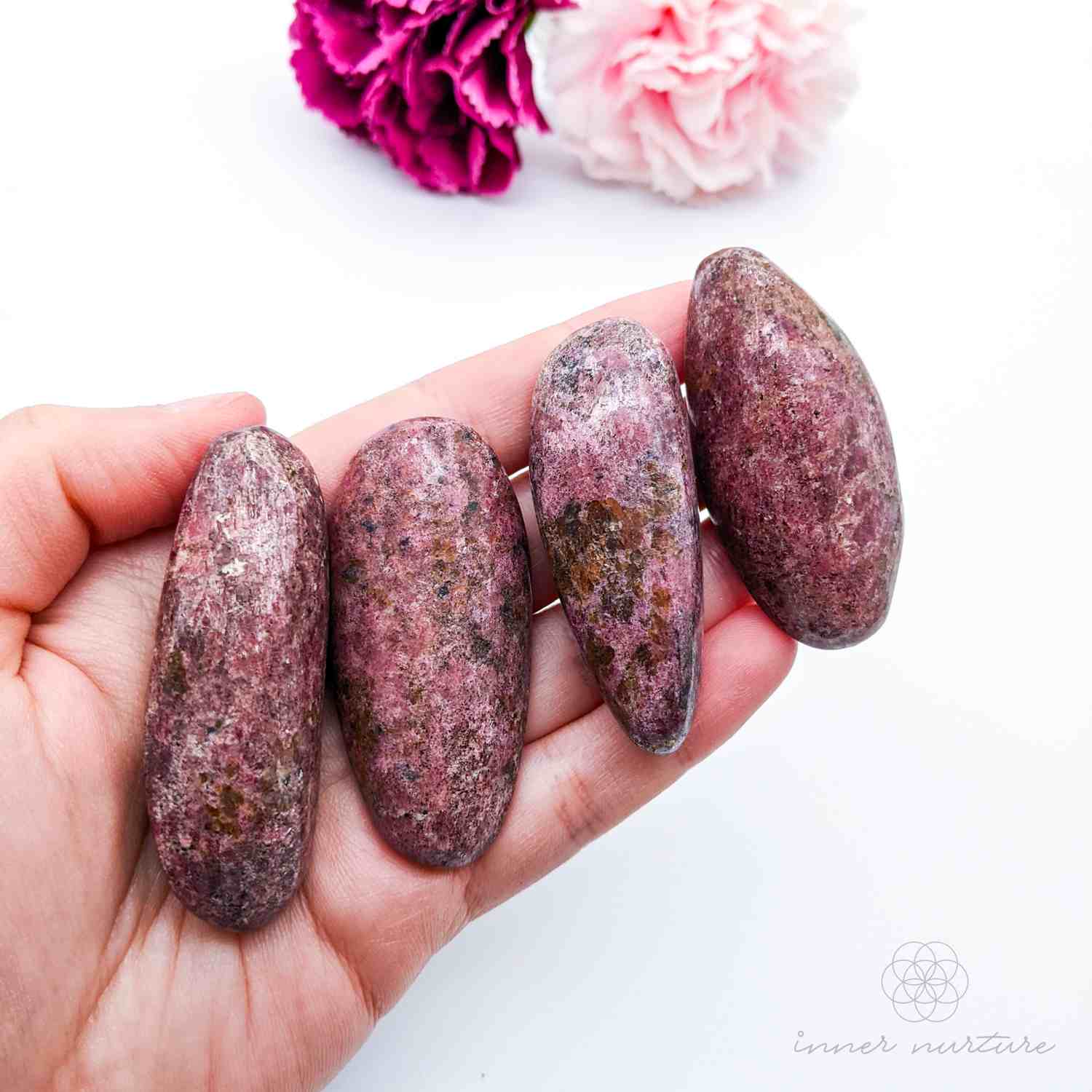 Rhodonite Palm Stone - Crystals Australia | Buy Crystals Online