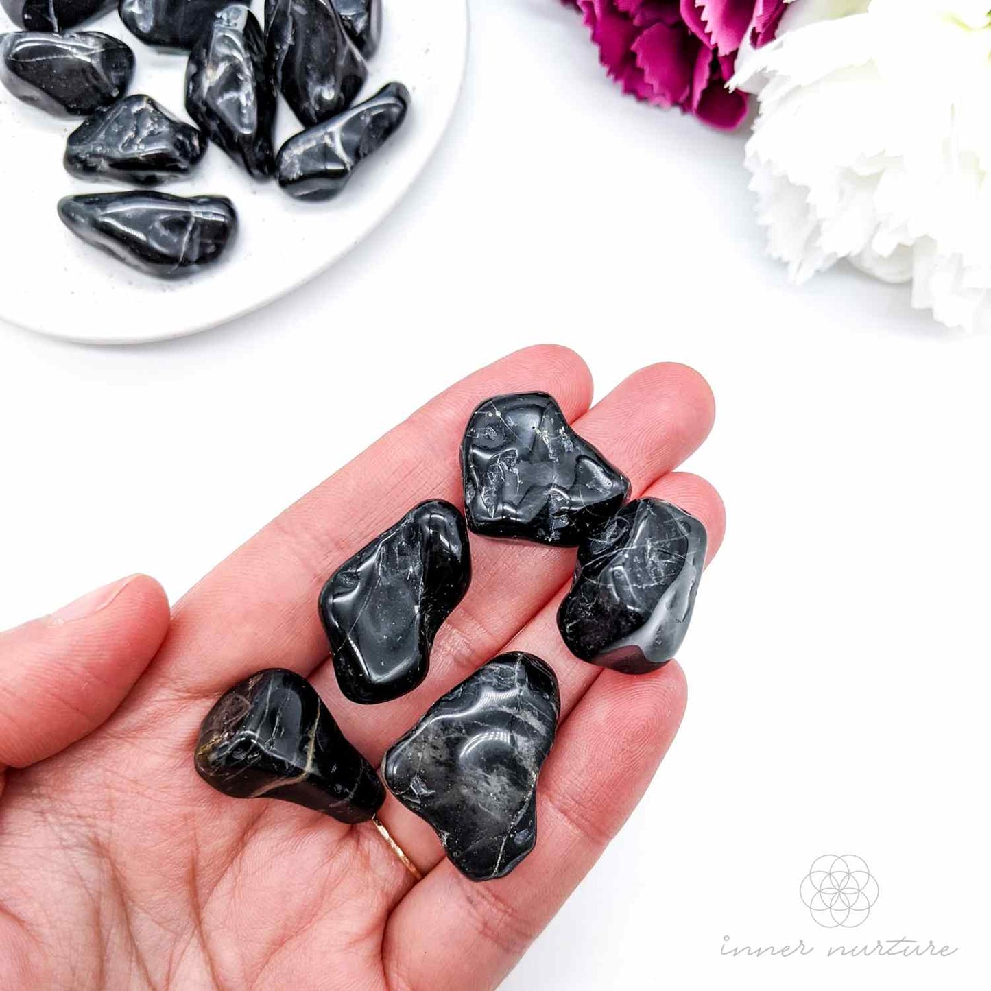 Black Tourmaline Tumble - Crystals Australia - Inner Nurture