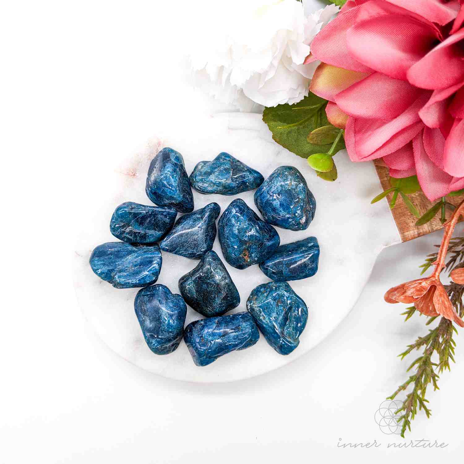 Blue Apatite Tumble - Crystals Australia