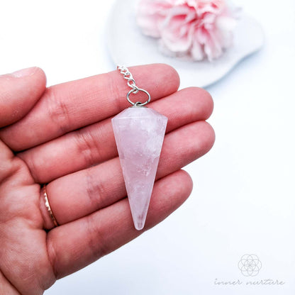 Rose Quartz Pendulum - Crystal Shop Australia | Inner Nurture - Consciously Sourced