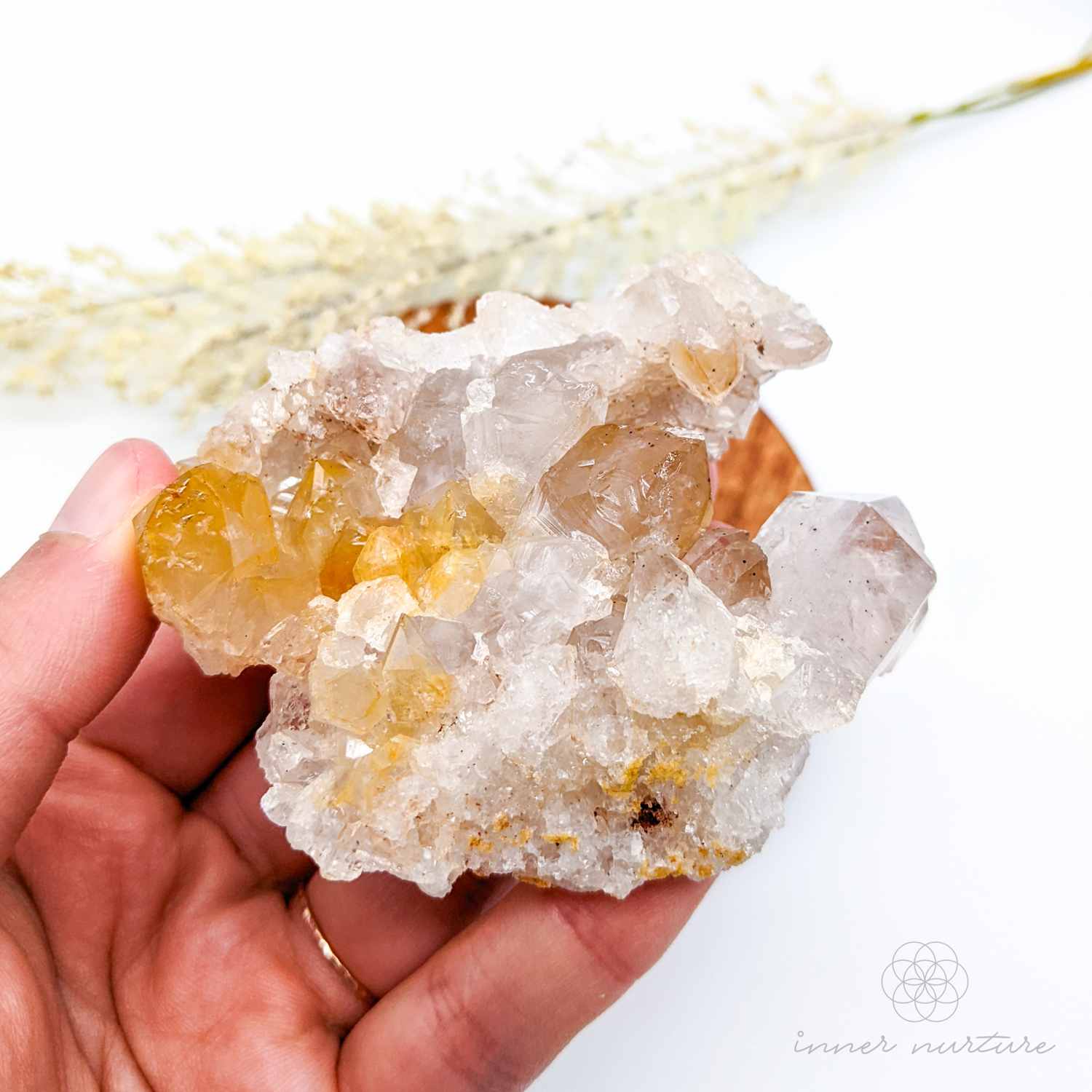 Limonite Quartz Cluster (Golden Healer) - #3 | Crystal Shop Australia - Inner Nurture