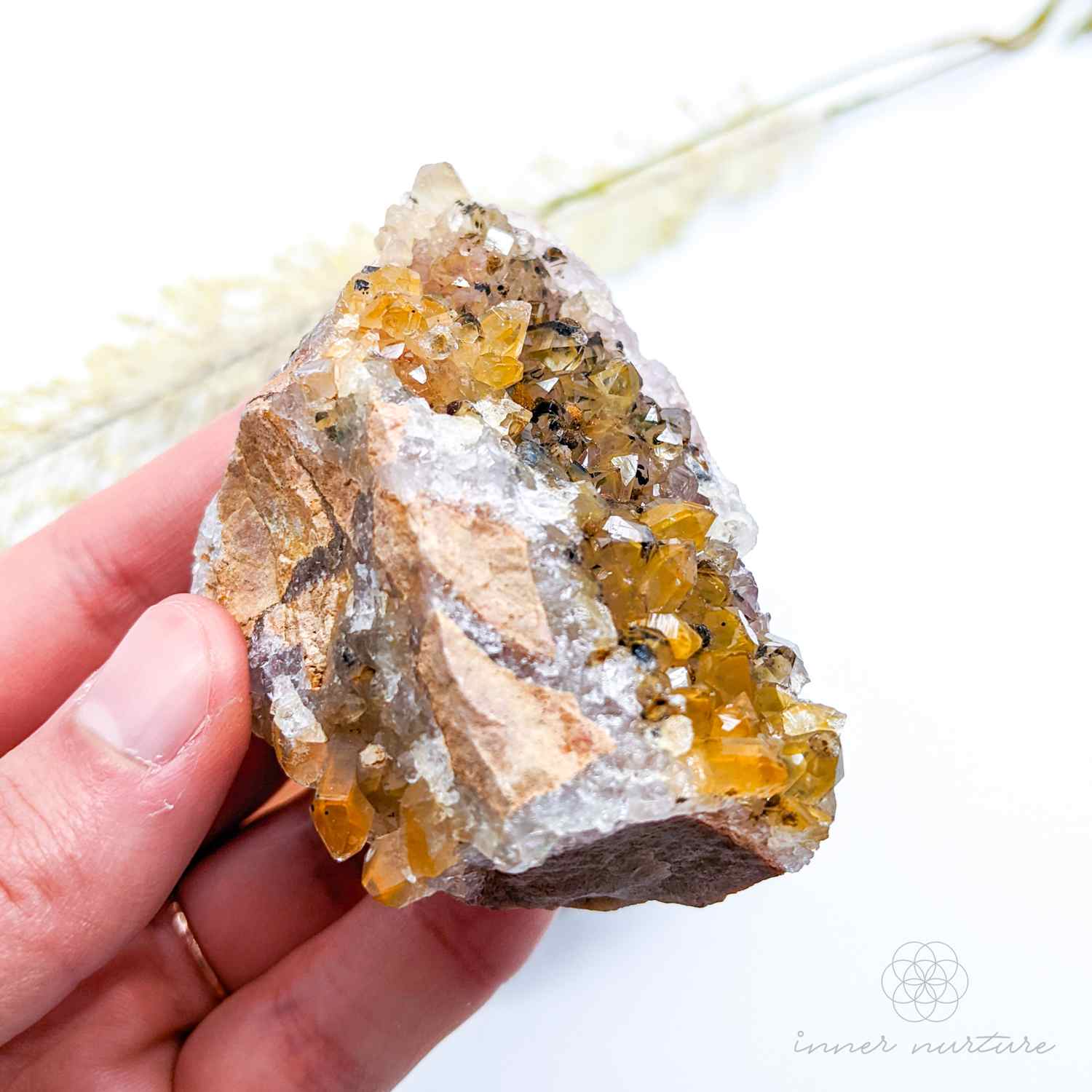Limonite Quartz Cluster (Golden Healer) - #14 | Crystal Shop Australia - Inner Nurture