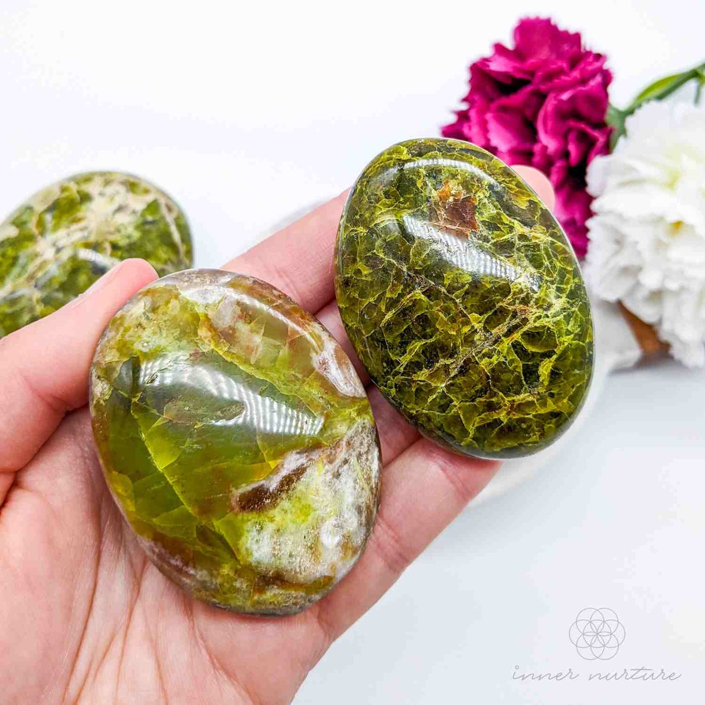 Green Opal Palm Stone | Crystal Shop Australia - Inner Nurture