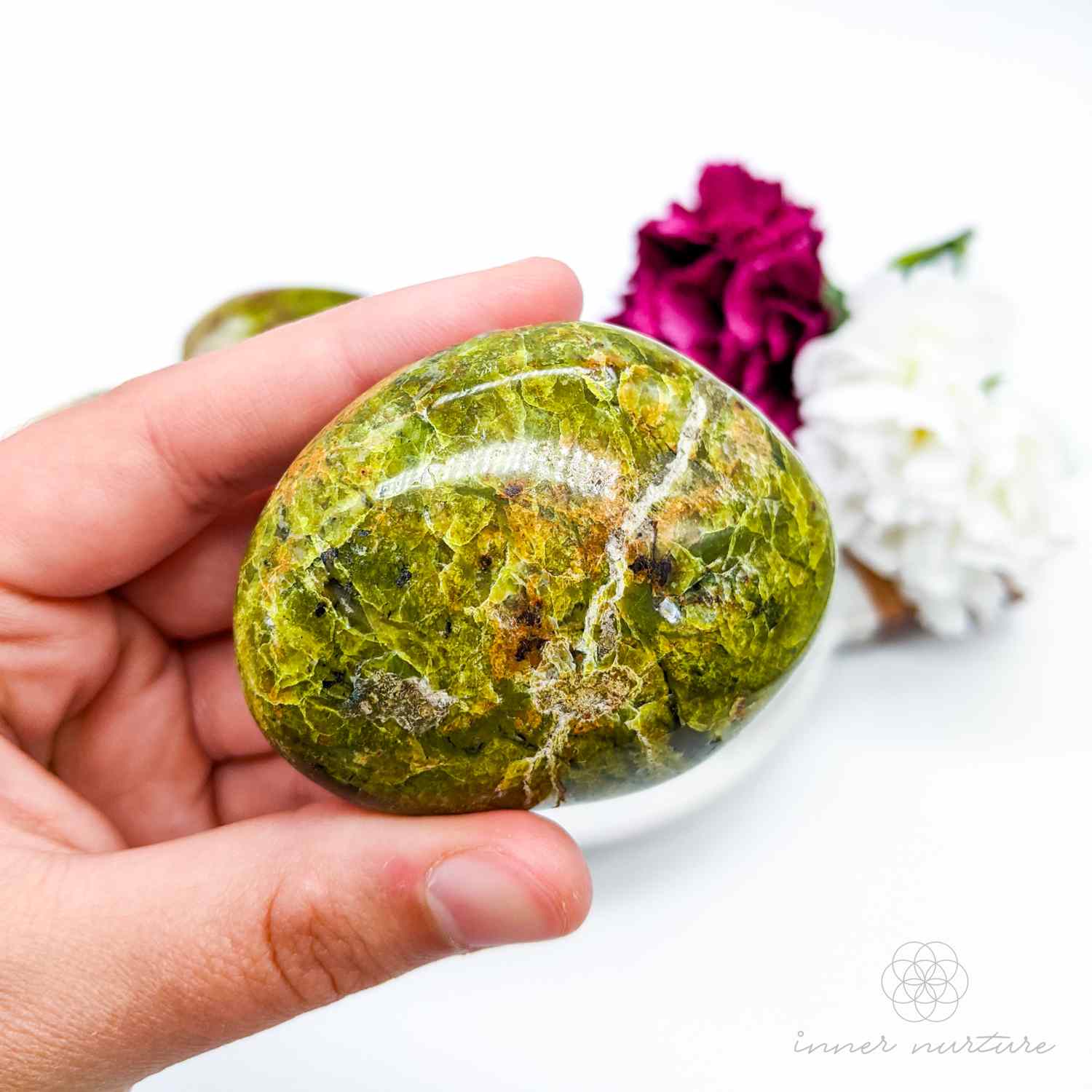 Green Opal Palm Stone | Crystal Shop Australia - Inner Nurture