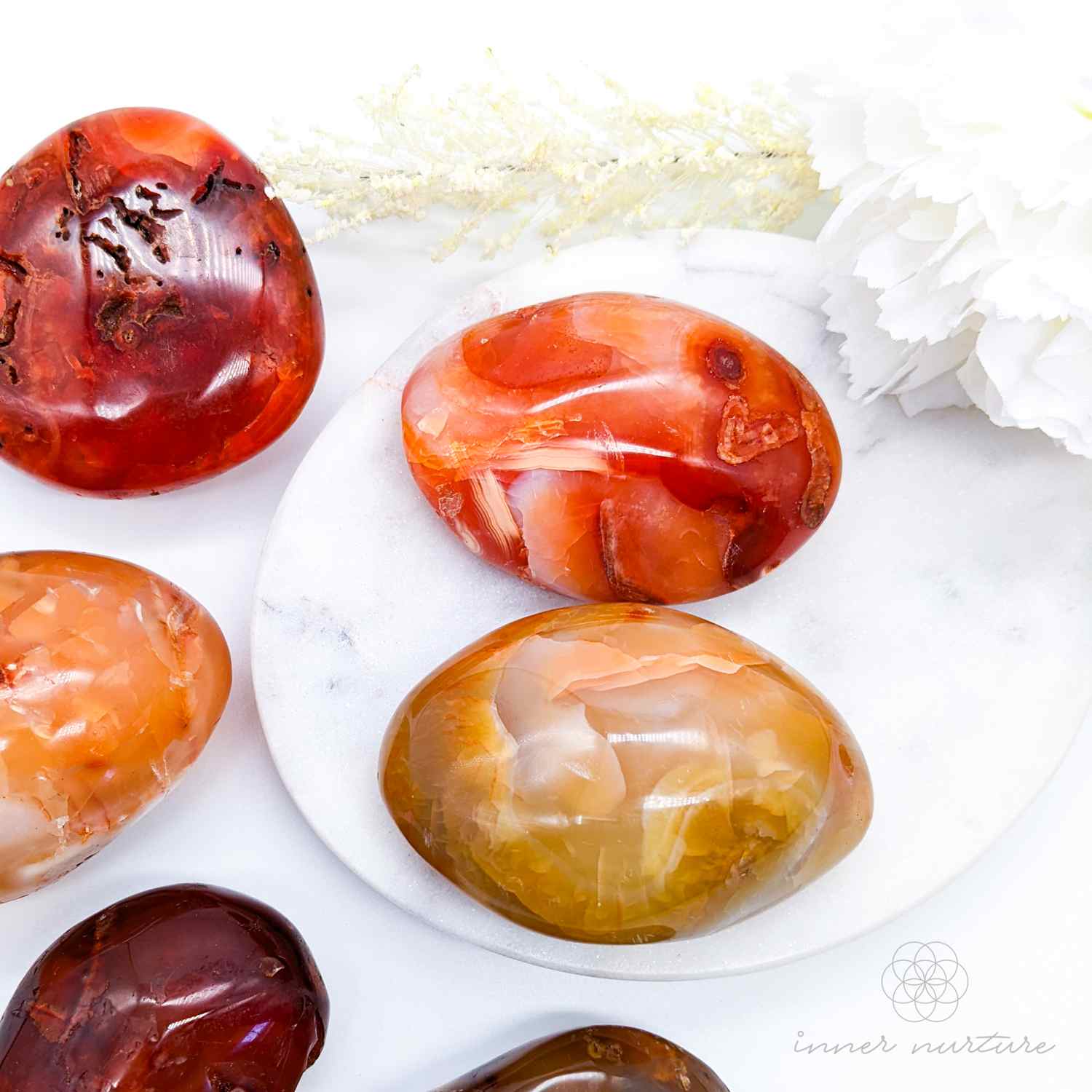 Carnelian Palm Stone - Crystal Shop Australia | Inner Nurture Online