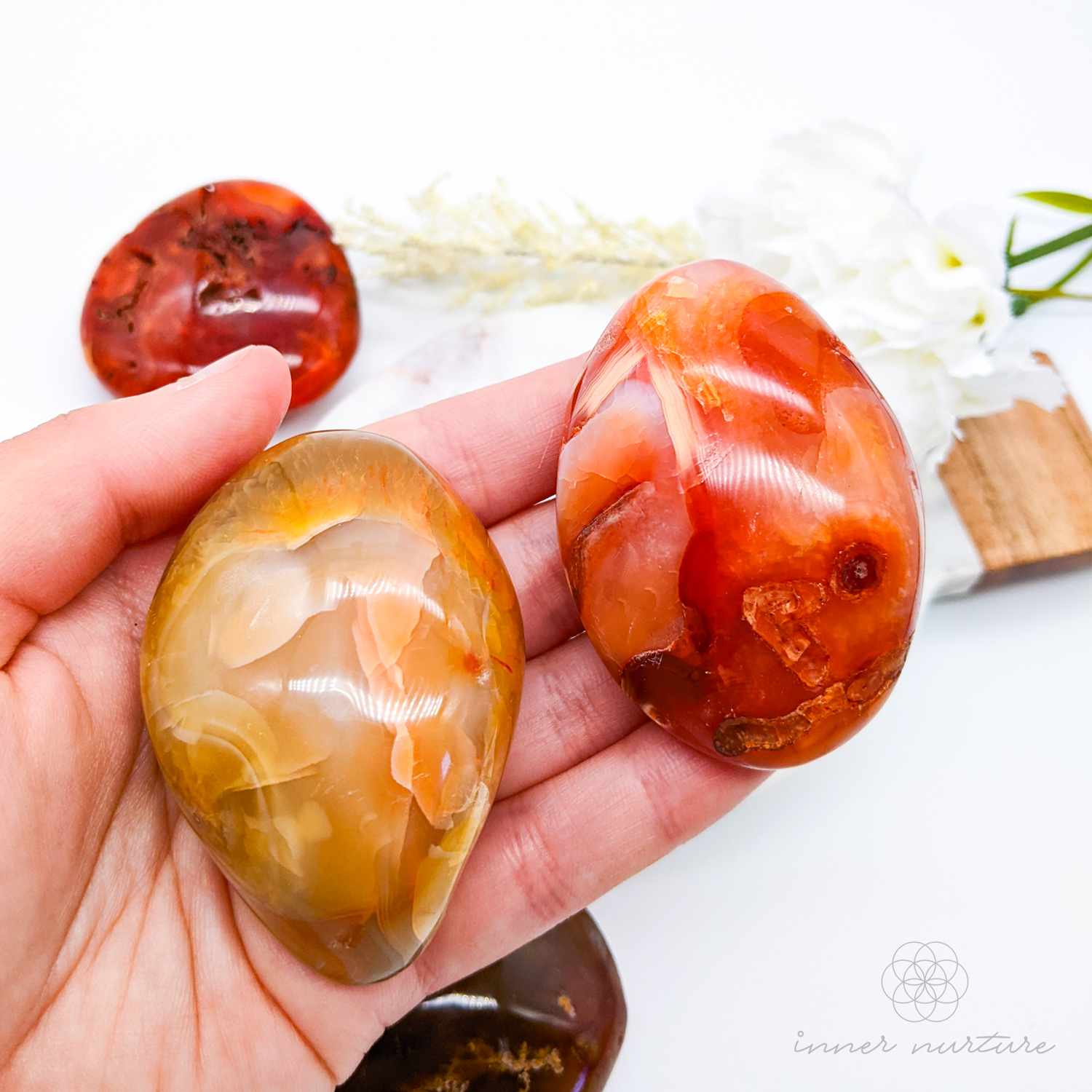 Carnelian Palm Stone - Crystal Shop Australia | Inner Nurture Online